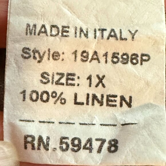 New Francesca Bettini 100% Linen Midi Dress Women's Size 1X Gray Tiered Design - Picture 7 of 13